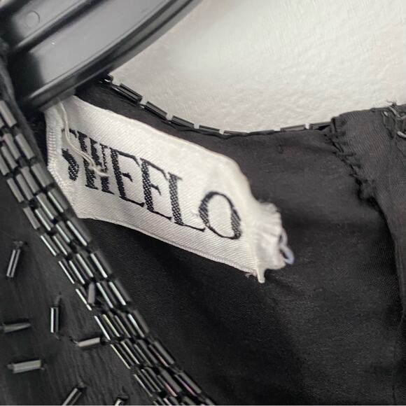 Swee Lo Vintage Multicolored Beaded Sequin Black Dress size Medium - Picture 4 of 9